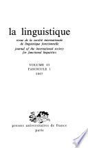 La Linguistique