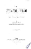La littérature allemande dans les temps modernes