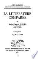 La littérature comparée