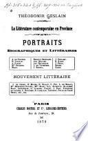 La littérature contemporaine en province