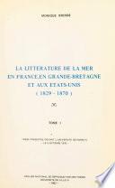 La littérature de la mer en France, en Grande-Bretagne et aux États-Unis (1829-1870) (1)