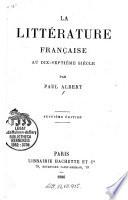 La littérature française au dix-septième siècle