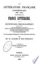 La littérature française contemporaine [1827- 1849!