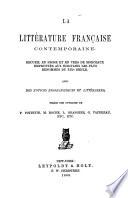 La littérature française contemporaine