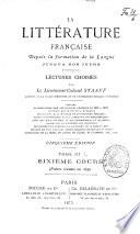La littérature française depuis la formation de la langue jusqu'à nos jours