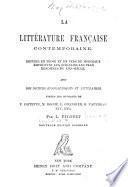 La littérature franc̜aise contemporaine