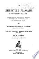 La littérature franc̜aise contemporaine