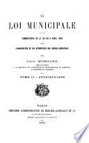 La Loi municipale: Attributions