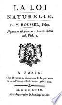La loi naturelle