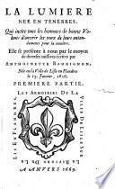 La lumiere née en tenebrés ..