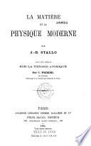 La matière et la physique moderne