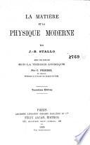 La matière et la physique moderne