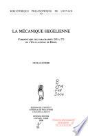 La mécanique hegelienne