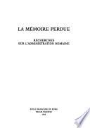 La mémoire perdue