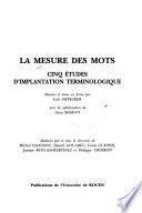 La mesure des mots