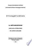 La métamorphose dans les littératures de langue anglaise