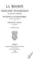 La mission française évangélique au sud de l'Afrique