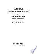 La morale d'Henry de Montherlant