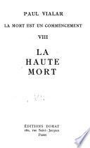 La mort est un commencement ...