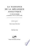 La naissance de la mécanique analytique