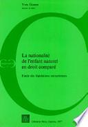 La Nationalite de L'enfant Natureen Droit Comare