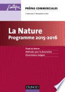 La Nature - Programme 2015-2016