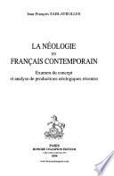 La néologie en français contemporain