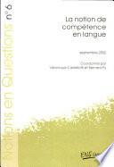 La notion de compétence en langue