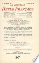 La Nouvelle Revue Française N' 108 (Décembre 1961)
