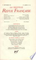 La Nouvelle Revue Française N' 153 (Septembre 1965)