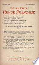 La Nouvelle Revue Française N' 156 (Septembre 1926)
