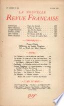 La Nouvelle Revue Française N° 260 (Mai 1935)