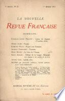 La Nouvelle Revue Française N' 27 (Mars 1911)