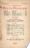 La Nouvelle Revue Française N° 277 (Octobre 1936)