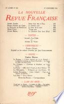 La Nouvelle Revue Française N° 278 (Novembre 1936)