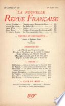 La Nouvelle Revue Française N° 297 (Juin 1938)