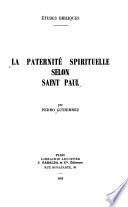 La Paternité spirituelle selon Saint Paul