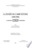 La pensée de l’abbé Pottier (1849-1923). Contribution à l’histoire de la démocratie chrétienne en Belgique
