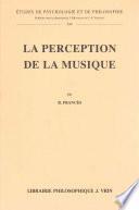 La perception de la musique