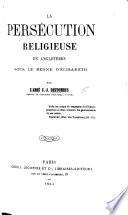 La Persécution religieuse en Angleterre sous le règne d'Élisabeth