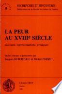 La peur au XVIIIe siècle