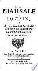 La Pharsale ou les guerres civiles de César et de Pompée
