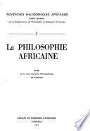 La philosophie africaine
