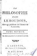 La philosophie dans le boudoir