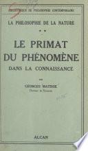 La philosophie de la nature (2)