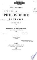 La philosophie en France au XIXe siècle