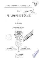 La philosophie pénale par Gabriel Tarde, 1890
