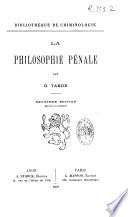 La philosophie pénale par Gabriel Tarde, 1890