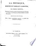 La physique réduite en tableaux raisonnés