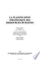 La planification stratégique des ressources humaines